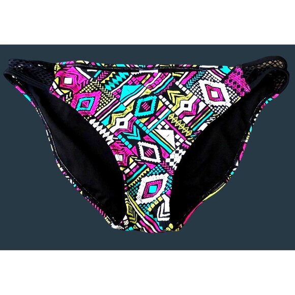 Xhilaration Womens Aztec Print Bikini Bottom XL Black/Multicolor - Picture 1 of 6